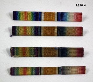 Four WW1 medal ribbon bars.