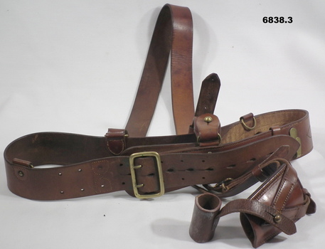 Service dress - Brown leather Sam Browne belt.