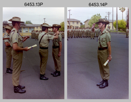 CO’s Parade at the Army Survey Regiment, Fortuna, Bendigo. 1992.