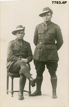 Studio portrait of Fleming, James Holmes 3107 on left
