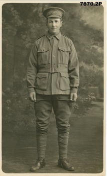 Private A. Langford. Taken from Dawson collection