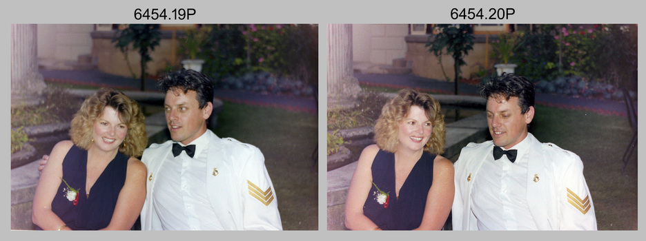 SGT’s Mess Summer Ball c1990 - Warrant Officer and Sergeant and Guests Arrival, Army Survey Regiment, Fortuna Villa, Bendigo.