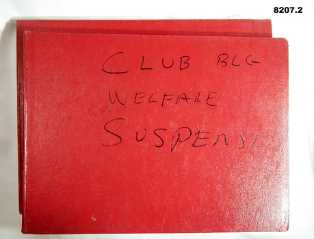 Account books from the Bendigo. RSL.