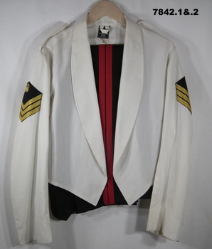 Army Uniform - formal mess dress, jacket, trousers, cummerbund, bowtie and braces.