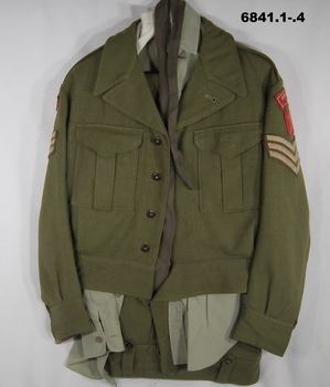 Battledress Uniform - jacket, shirt, trousers and tie.