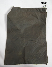 Green plastic toiletry bag.