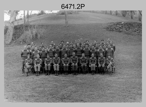 Group Photo of Litho Sqn personnel, Army Survey Regiment, Fortuna Villa, Bendigo. 1985.