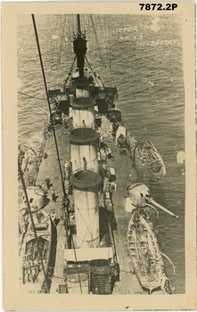 Upper deck HMAS  Melbourne, from Dawson Collection