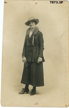 Unidentified female, Glasgow postcard