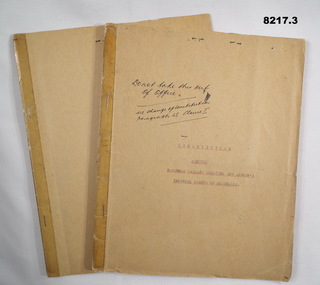 Legal record - CONSTITUTION, BENDIGO RSL, 1) .2) C. 1952. .3) C.1956