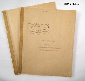 Legal record - CONSTITUTION, BENDIGO RSL, 1) .2) C. 1952. .3) C.1956