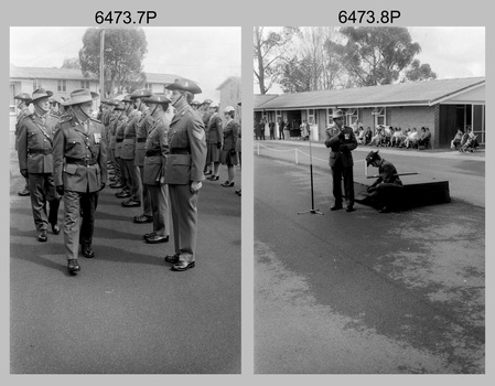 CO Handover Parade, Army Survey Regiment, Fortuna Villa, Bendigo. 1985.