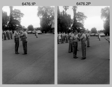 CO’s Parade and Defence Force Service Medal Presentations at the Army Survey Regiment, Fortuna Villa, Bendigo. April 1985.