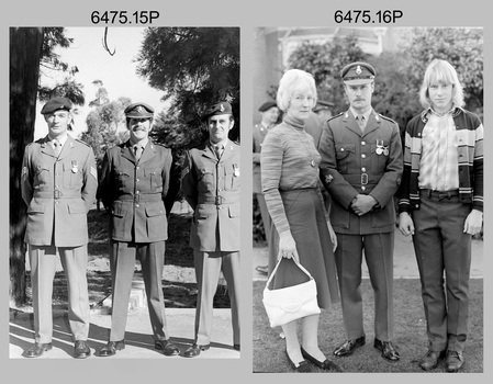 CO’s Parade and Defence Force Service Medal Presentations at the Army Survey Regiment, Fortuna Villa, Bendigo.c1977.