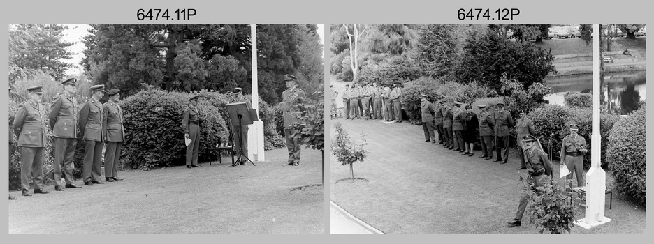 Defence Force Service Medal Presentations on Corps Day at the Army Survey Regiment, Fortuna Villa, Bendigo. 1st of July 1976.