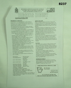 Work on paper - NEWSLETTER BRSL 1999, C. June 1999