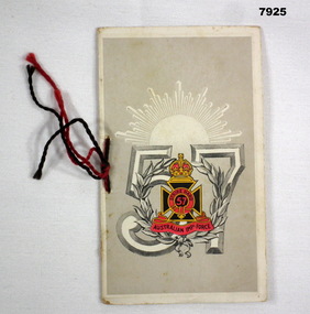 Card - CARD - CHRISTMAS 57TH BATT, 57th Battalion AIF, c.1918