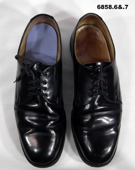 Officers black Formal Mess Dress - black shoes.