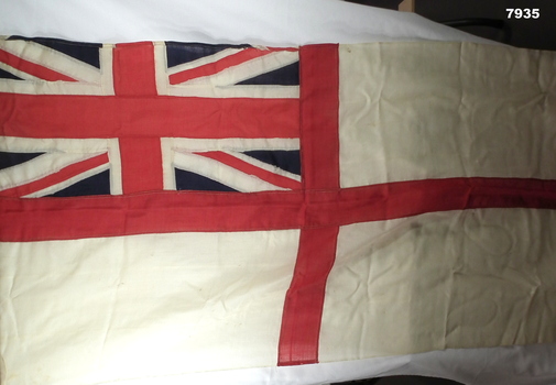 White Naval Ensign flag - WW2.