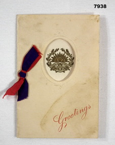 Card - GREETING CARD - 6th BATTALION AIF, c.WW1