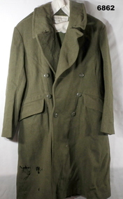 Khaki woollen Army Great Coat.