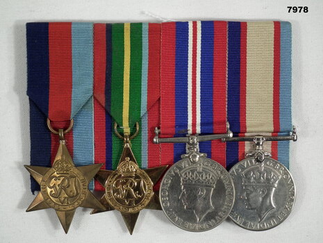 Court mounted WW2 AIF medal set.