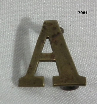 Metal ANZAC Badge "A".