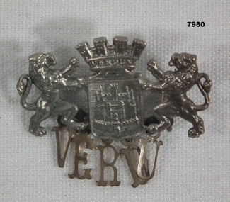 Metal Town Crest "Verdun" badge.