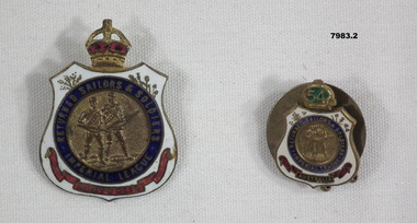 Two RSL membership badges pre WW2.