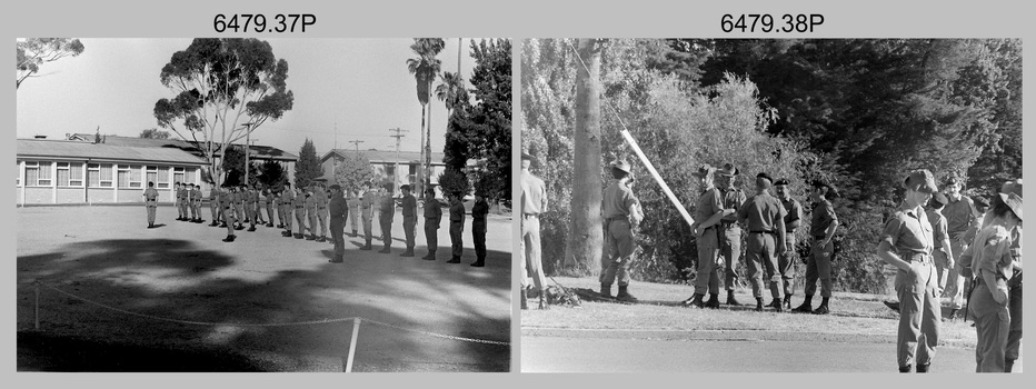 Freedom of Entry Parade Rehearsal - Army Survey Regiment, Fortuna. Bendigo. 1980.