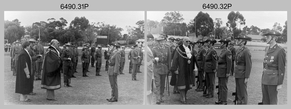 Army Survey Regiment Freedom of Entry Parade held in Bendigo, 1980.