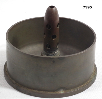 Ashtray made from the base of a 76mm shell.