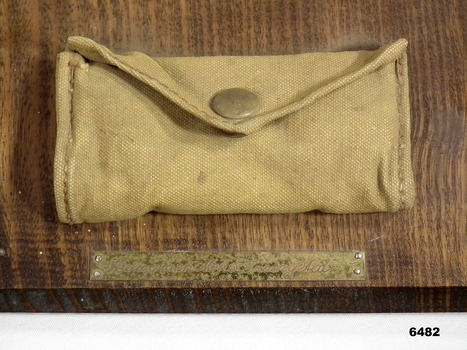A canvas pouch from a surveying Heliograph