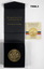 Gold coloured medallion in box to commemorate the 60th Anniversary of the end of WW2.