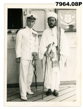  1940 Yemen Captain Harry Howden with the Prince of Yemen.jpg