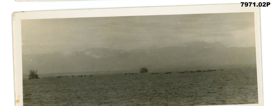 1942 08 Solomons Invasion started barges headed for shore                