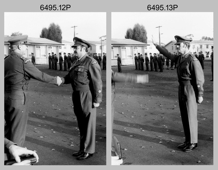 Defence Force Service Medal Presentations on Corps Day at the Army Survey Regiment, Fortuna Villa, Bendigo. c1982.