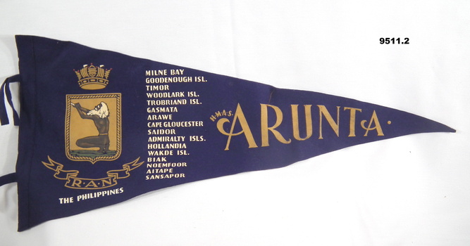 HMAS ARUNTA Navy Pennant.