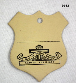 Rats of Tobruk Ladies Auxiliary Name Tag.