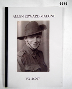 Booklet - BIOGRAPHY - WW2, "ALLEN EDWARD MALONE", unknown