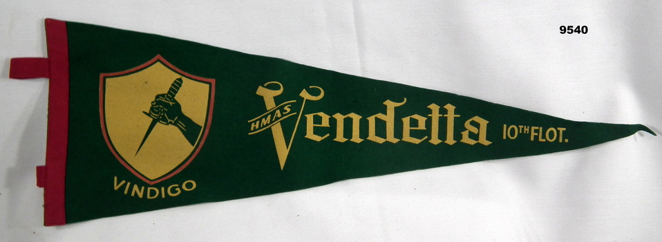 Pennant for HMAS Vendetta.
