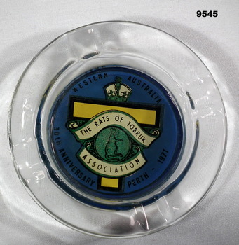 Rats of Tobruk Association souvenir ash tray.