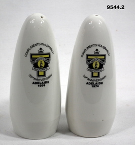 Souvenir Salt and Pepper shakers for Rats of Tobruk Association.