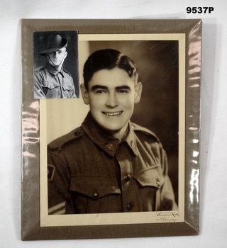 Sepia portrait of a WW2 soldier and father.