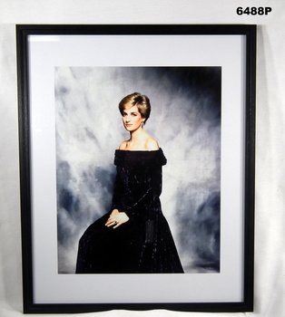 Framed photograph of HRH The Princess of Wales "Lady Diana"