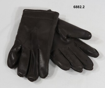 One pair of leather gloves