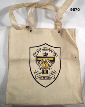 Tobruk Anniversary Souvenir Canvas bag.