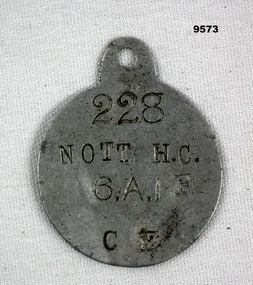 Accessory - IDENTITY DISC, WW1