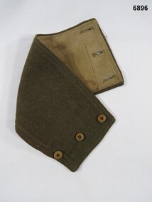 Puttee, battle dress, worn around ankle of boot.