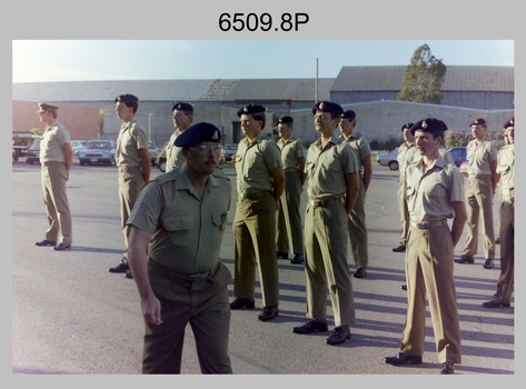 4 Fd Svy Sqn OC’s Parade and Defence Force Service Medal Presentations, Keswick Barracks, Adelaide SA. 1987.